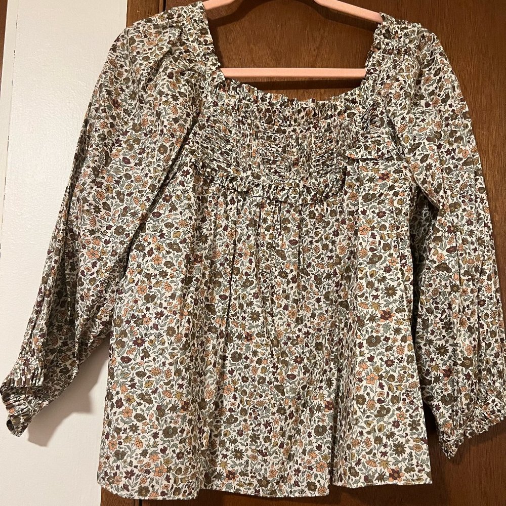 Doen Agotha Top - Liberty Cotton Floral - EUC - XL